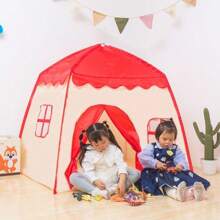 Tienda de campaña de princesa tamaño grande para niños - Temática de cielo estrellado azul, de poliéster resistente y armazón de acero, perfecta para niños y niñas - Regalo de cumpleaños o festivo ideal, Carpa de juego plegable para niños, Casa de muñecas, Decoración navideña, Regalo de Halloween, Apta para niños de 0 a 9 años
