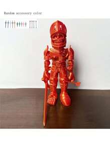 Figurine articulée d'un soldat zombie d'anime - Corps entier imprimé en 3D avec articulations flexibles, matériau plastique, faveur de fête, décoration de bureau, couleurs réfléchissantes uniques, sans électricité nécessaire - Parfait pour Noël, Halloween, Pâques, Thanksgiving. Modèle de guerrier squelette avec mouvement libre