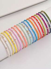 19 Stücke Set aus bunten Boho Harz Perlen und goldfarbenen CCB Perlen Armbänder, Freundschaftsarmbänder für Frauen