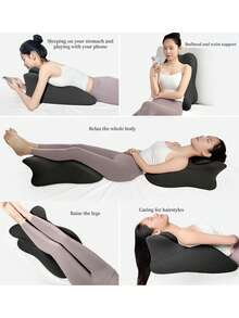 加热七合一多功能舒适枕头：非常适合俯卧睡眠（无颈部拉伤）、在床上/床头板上休息（阅读/电话）、膝上型办公桌（平板电脑/笔记本电脑）、腰部支撑（办公室/椅子）、腿部抬高（循环）；为下背部疼痛、腹部不适（怀孕/月经）和肌肉僵硬提供舒缓的温暖 - 非常适合孕妇、办公室工作人员、俯卧睡眠者和慢性疼痛患者。 - 彩色 - 查看 11