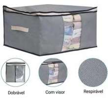 Caixa Saco Organizador Cobertor Casaco Guarda Roupa Anti-Poeira Umidade Insetos Multiuso