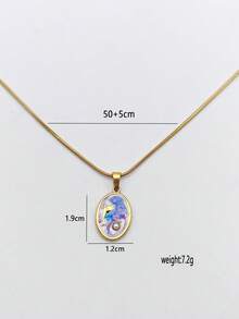 1 件 18K 镀金简约海豚项链，带珍珠，适合海滩，适合女士/女孩，是日常佩戴的绝佳礼物