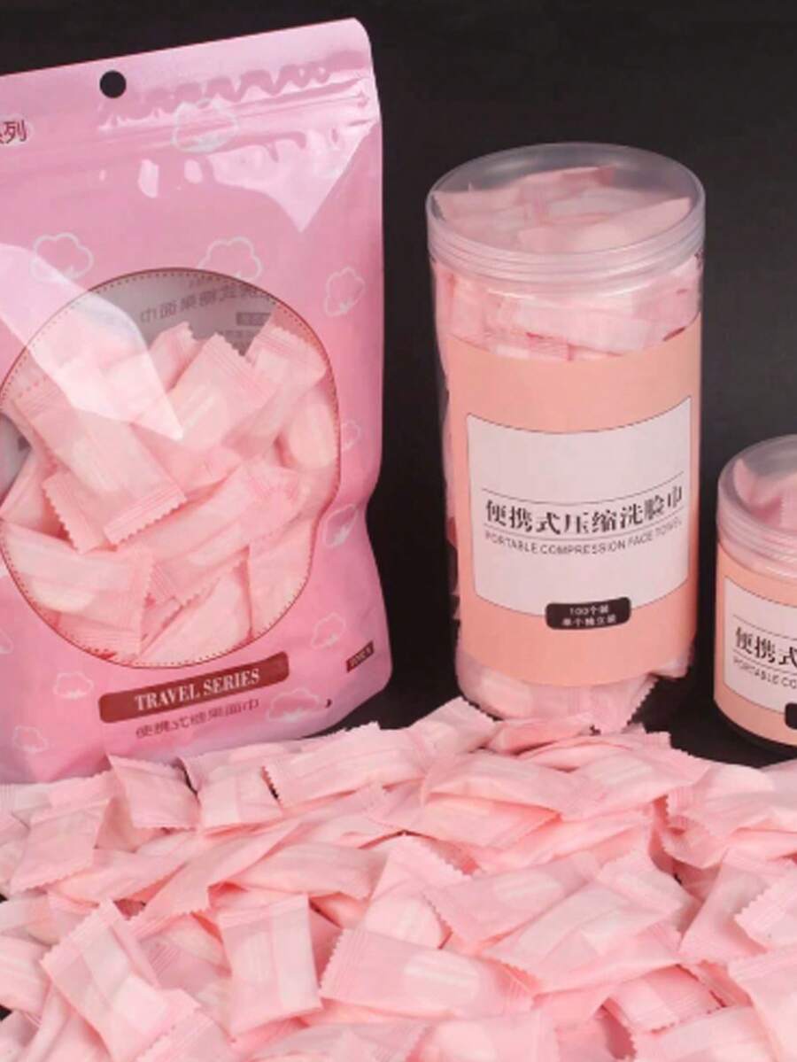 20pcs Disposable Portable Compressed Towels, Beauty Essentials - White - View 1