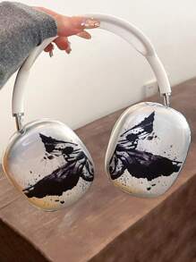 1 par de fundas de auriculares de TPU con mariposa oscura misteriosa compatibles con auriculares Apple Max, a prueba de polvo, anti-caída, impermeables y antiarañazos