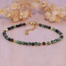 1 pezzo Braccialetto naturale con pietra lunare e pietra solare, braccialetto di perle di pietra preziosa per regalo da donna, gioielleria in pietra solare e pietra lunare arcobaleno