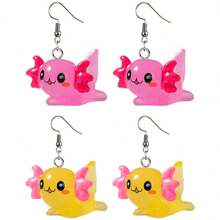 1 paire de boucles d'oreilles cloutées en acrylique mignonnes en forme de lézard, boucles d'oreilles mode animal gecko, conviennent pour le port quotidien et les soirées pour femmes