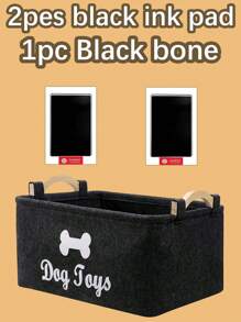 2pcs Pet Paw Print Set 2025 New Non-Contact Ink Pad, Easy Pet Paw Print Pad To Commemorate Pet Growth, Pet Footprint Ink-Free Pad To Preserve Cat/Dog Paw Print Pet Keepsake.Pet Toy Storage Box, Toys And Sundries Storage Basket