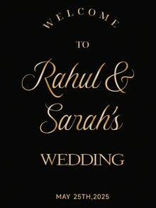 Customize A "Welcome To My Wedding" Wedding Decoration Crystal Transfer Sticker. Give Your Mirror A Unique Style. Customize Exclusive Groom And Bride Names And Wedding Dates. Decorate Personalized Crafts At The Wedding Venue. Bedroom Mirror Decoration. Wall Decoration, Celebration Decals,Wedding Signs For Reception - Gradient Gold - View 37