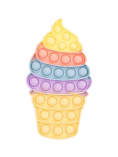لعبة التوتر على شكل آيس كريم من السليكون، لعبة حسية مخففة للضغط، لعبة سفر هادئة، مناسبة لأعياد الشكر وعيد الأب وعيد الهالوين وحفلات عيد الميلاد