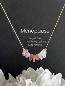 1pc Menopausal Crystal Necklace Natural Crystal Hormone Balance Gift