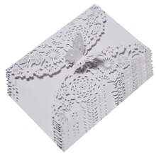 50 piezas Tarjetas de invitación con corte láser en forma de cruz hueca de rosa para bodas, fiestas, Día de San Valentín y tarjetas de felicitación de vacaciones