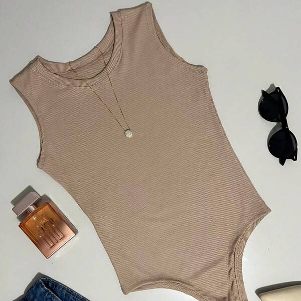 Body Regata Feminino Verão Primavera Canelado Premium