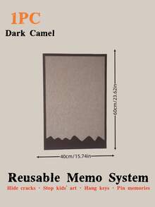 1pc Nordic Minimalist Felt Bulletin Board, Self-Adhesive No-Drill Photo Wall Message Board, Reusable Decorative Notice Board For Home Office Classroom, Can Pin Photos/Notes, Suitable For Bedroom/Study/Living Room/Office/Classroom - Multicolor - View 7