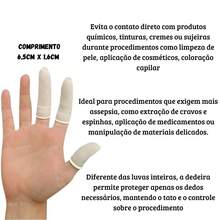 Dedeira Luva de Proteção e Higiene Dos Dedos Latex 150 Und - Branco - Visão 4
