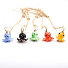 1pc Ocean Style Multicolor Knotted Small Fish, Starfish, Shell Pendant Necklace, Suitable For Everyday Wear And Holiday Gift