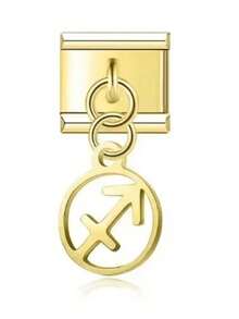 2025 Fashions Modular Golden Twelve Constellations Italian Charm Links Fit 9mm Elastic Bracelet Stainless Steel Making Jewelry - A - View 17