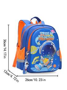 1pc Summer New Astronaut Schoolbag Cute Girl Ultra-Light Campus Boy Backpack Burden Reduction School Fashion Travel Bag Boy Spine Protection Backpack Back-To-School Season Handbag Bag