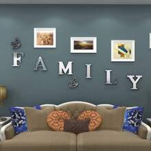 Family Wall Decor Letter Signs Acrylic Mirror Wall Stickers Decorations For Living Room Bedroom Home Decor Wall Decals