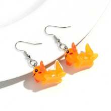 1 paire de boucles d'oreilles cloutées en acrylique mignonnes en forme de lézard, boucles d'oreilles mode animal gecko, conviennent pour le port quotidien et les soirées pour femmes
