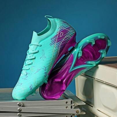 New Seamless Football/Soccer Shoes Recommended For Teenagers, Students, Matches And Training, Low-Top, Long Studs, Wear-Resistant, Non-Slip, Grip, Suitable For Men And Women