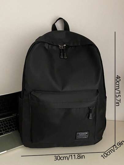 Simple And Lightweight Backpack With Large Capacity, Student Laptop Backpack, With Adjustable Shoulder Straps, Suitable For Students To Travel During The Semester, Suitable For Elementary School Students, Junior High School Students, High School Students, College Students, And Also An Ideal Choice For Shopping And Exquisite Gifts.