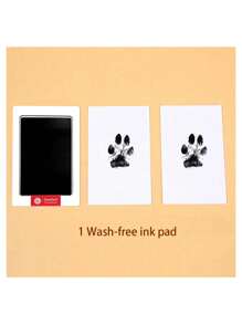 2pcs Pet Paw Print Set 2025 New Non-Contact Ink Pad, Easy Pet Paw Print Pad To Commemorate Pet Growth, Pet Footprint Ink-Free Pad To Preserve Cat/Dog Paw Print Pet Keepsake.Pet Toy Storage Box, Toys And Sundries Storage Basket