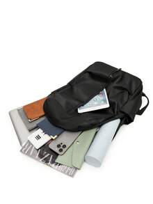 3pcs/Set Solid Color Casual Men Backpacks, Large Capacity Outdoor Laptop Backpack, Travel Rucksack For Students - Black - View 9