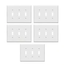 CILIA CILIA 1/5pcs Pure White/Black Wall Plate Outlet Switch Cover, Plug Covers For Electrical Outlets, Unbreakable Polycarbonate Thermoplastic, For Bedroom Accessories Home Decor