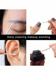 100pcs Ultra-Fine Disposable Nail Cleaning Sticks With Sharp Tip For Precision - Pack Of Small-Tip Wooden Toothpick-Style Sticks For Nail Care