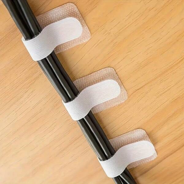 20/100pcs Magic Patch Ties - Easy Cable Management System For Electrical Wires, Data Cables, And Computer Harnesses - Reusable, Adjustable, And Durable Desktop Cable Organizer With Wire Straps And Finishing Binding Straps For Electricians And DIY Enthusiasts