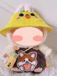 14pcs, 17cm For Labubu Doll Clothes, 10cm Doll Pig Doll 3 Years Old, 15cm Cartoon Summer Hat, Small Accessories Camera, Cartoon Model Mini Camera, Bowknot Necklace Accessories, Summer Fashion Style. (Doll Not Included, Accessories Only) - Multicolor - View 9