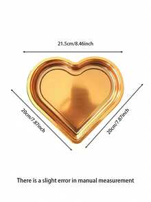 6 件心形塑料盖托盘 - 多用途大容量零食容器，适用于水果、寿司、蔬菜、沙拉和奶酪。托盘 - 透明设计，带金色边框 - 非常适合派对、节日和礼物 - 彩色 - 查看 3