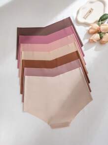 7pcs/Set Women High Waist Underwear, Sexy Comfortable Seamless Breathable Thin Sports Briefs