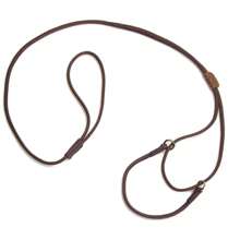 Medium Brown Martingale Dog Show Leash - 10-18 Inches (25cm-36cm) - Quality Craftsmanship - Made In The USA