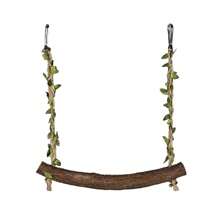 1pc Parrot Swing Toy, Peony Mystical Phoenix Sunflower Climbing Interactive Swing, Anti-Bite And Claw-Grinding Wooden Birdcage Accessories, Random Color