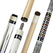 Pool Stick 58in Billiard Cue With 13mm Tip Hard Maple Pool Sticks For Adults White Decal Design 19~21oz For Pool Table Bar House - White - View 2