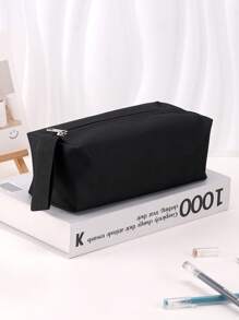 1 pieza, Estuche de lápices de color sólido, Bolsa de lápices de gran capacidad, Alta calidad, Portátil, Adecuado para la escuela y la oficina, Regalo creativo para Acción de Gracias, Navidad, Decoración de cumpleaños de Halloween, Bolsas para bolígrafos, Estuche para lápices, Bolsa escolar, Útiles escolares, Vuelta al cole