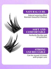 120 Stücke Wimpernbüschel, DIY Wimpernverlängerung Büschelwimpern, Flauschige individuell anzubringende Kunstwimpern, C-Krümmung, 11-13 mm Länge