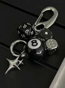 1 szt., Modny, ręcznie robiony brelok z żywicy z koralikami - styl punkowy, damski dodatek z klamrą w kształcie homara, zawieszka do torby samochodowej, szkolna gwiazda, uroczy gotycki Y2k