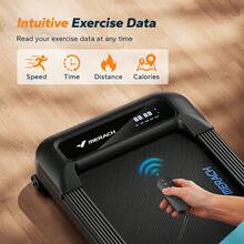 MERACH Walking Pad With 9% Auto Incline, 1-6km/H Under Desk Treadmill, 2.5HP Low Noise Walking Pad With Remote Control, LED Display, Portable Treadmills For Home Office - UK Plug(220-240V) - View 6