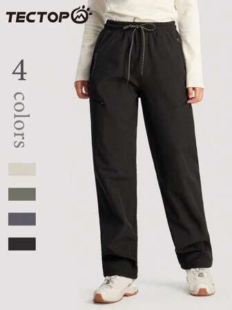 TECTOP Women's Warm Hiking Pants For Outdoor Sports, Designed With Zipper Pockets, Soft And Comfortable, Suitable For Autumn/Winter