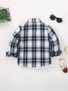 Young Boys Long Sleeve Collared Shirt, Autumn - Multicolor - View 3
