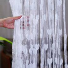 1PC Romantic Love Line Curtain, Lovely Princess Room Valentine's Day Decoration Curtain, Tassel Partition Curtain, Door Decoration Curtain, Room Decor