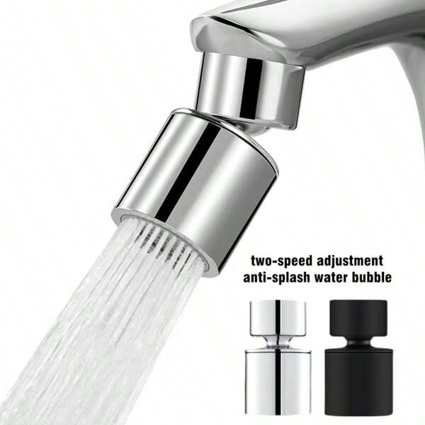 "Kitchen Faucet Extender & Bathroom Sink Adapter - Universal Rotatable Foam Nozzle, Splash Filter"