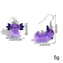 1 paire de boucles d'oreilles cloutées en acrylique mignonnes en forme de lézard, boucles d'oreilles mode animal gecko, conviennent pour le port quotidien et les soirées pour femmes