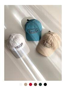 1 Máy Tính Retro Colorblocking Nhanh Khô 5 Tấm Mũ Bóng Chày Cho Nữ Cắm Trại Mùa Hè Và Chống Nắng, Unisex Mũ Bóng Chày - Màu be - Xem 5