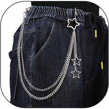 Jean Chain Belt For Men&Women, Pocket Chain Goth Punk Chain Belt Chain Layered Chunky Pants Chain And Vintage Hip Hop Wallet Chain Jewelry Accessory For Women Men - Ngôi sao 5 - Xem 6