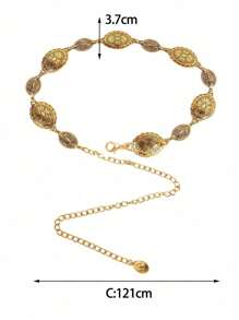 Women's Western Metal Conch Belt Cowboy Dress Chain Belt Cowboy Country Concert Clothing Accessories Waist Chain Fall, Autumn, Halloween