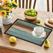 4/6 Stücke Set rote, graue, schwarze, weiße geometrische quadratische lebendige moderne kreative Tischsets - hochwertiges Leinenmaterial, leicht zu reinigen, geeignet für Küche, Esszimmer Dekoration, Feiertags-Tischdekoration, Heimdekoration - Rot - Übersicht 49