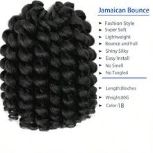 M5 Packs 2X Ringlet Wand Curl Jamaican Bounce 8 Inch Synthetic Crochet Hair Extensions Crochet Braiding Hair 20 Roots Crochet Curly Hair 8Inch (Pack Of 5 1B)6001 - 1B-8Inch(Packof5) - View 3